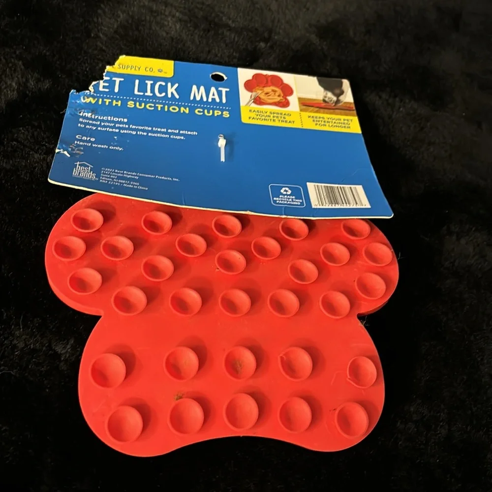 NIP Bark Supply Co. Paw Print Pet Lick Mat Suction Cups & Rosie & Rex Dog Toy S